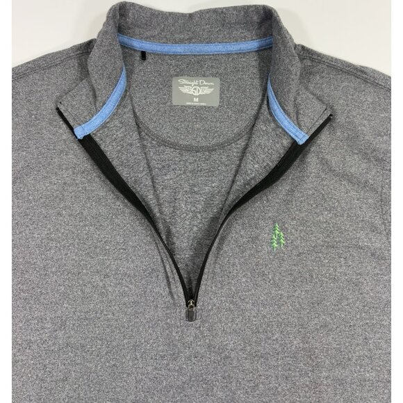 Straight Down Mens 1/4 Zip Pullover Whispering Pines Golf Club Sz Medium Gray - Picture 3 of 12